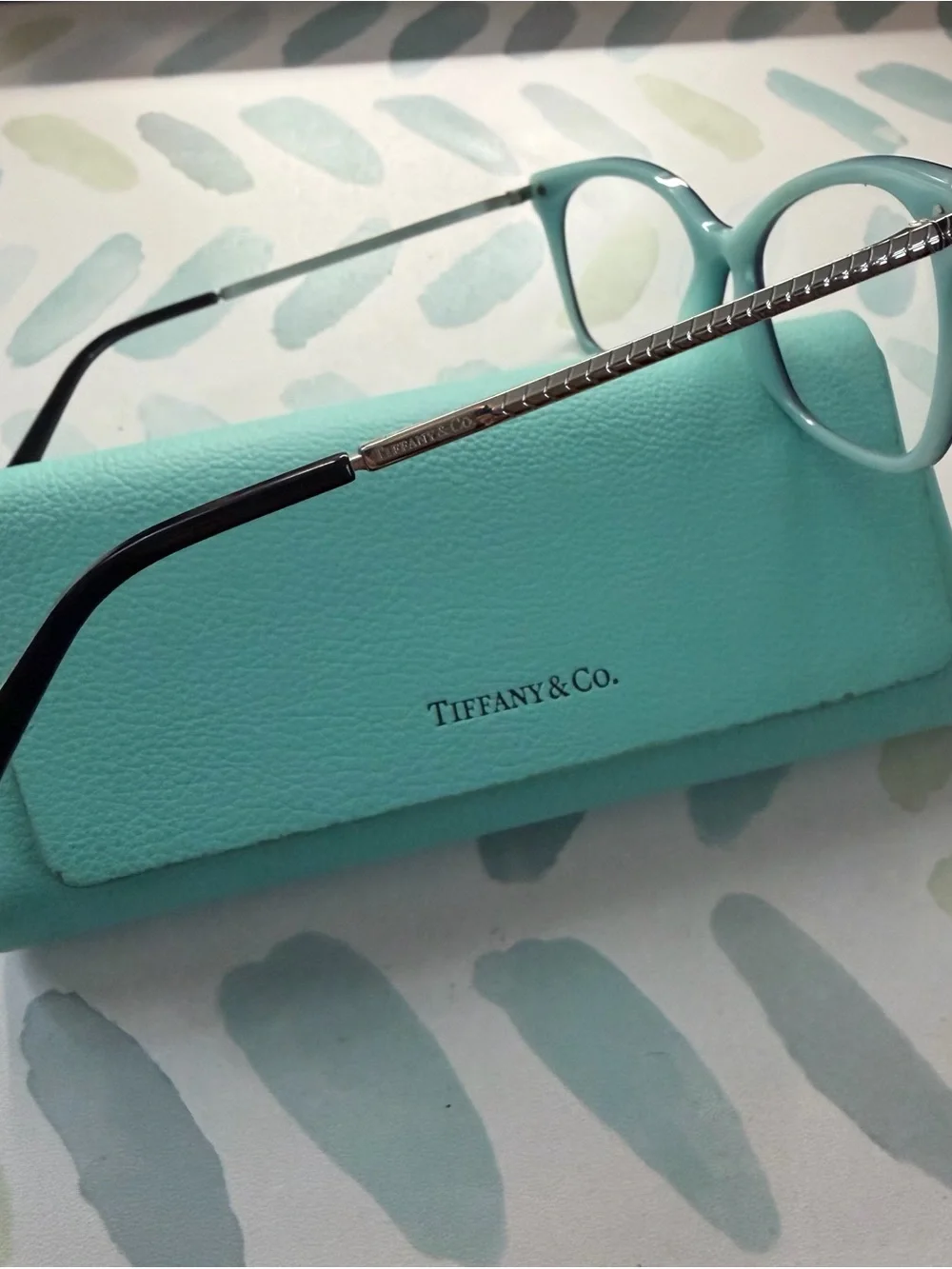 Tiffany & Co. Black Women's Prescription Eyeglass Frames with Tiffany Blue Case